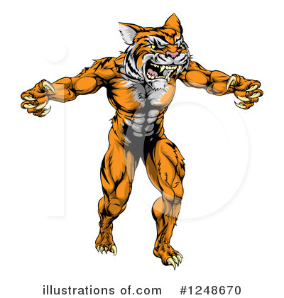 Royalty-Free (RF) Tiger Clipart Illustration by AtStockIllustration - Stock Sample #1248670