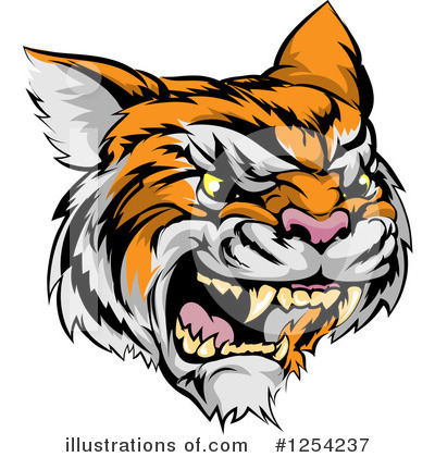 Royalty-Free (RF) Tiger Clipart Illustration by AtStockIllustration - Stock Sample #1254237