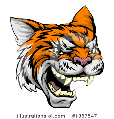 Royalty-Free (RF) Tiger Clipart Illustration by AtStockIllustration - Stock Sample #1367547