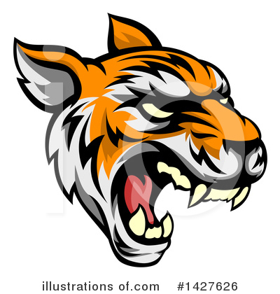 Royalty-Free (RF) Tiger Clipart Illustration by AtStockIllustration - Stock Sample #1427626