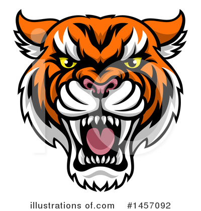 Royalty-Free (RF) Tiger Clipart Illustration by AtStockIllustration - Stock Sample #1457092