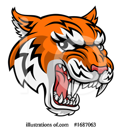 Royalty-Free (RF) Tiger Clipart Illustration by AtStockIllustration - Stock Sample #1687063