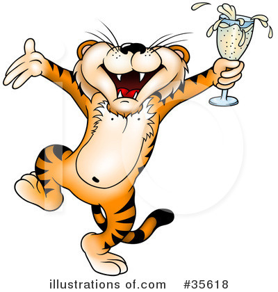 Royalty-Free (RF) Tiger Clipart Illustration by dero - Stock Sample #35618