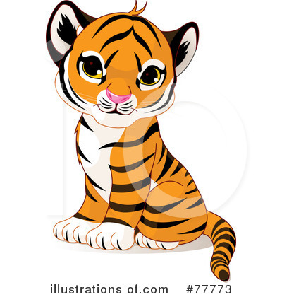 Royalty-Free (RF) Tiger Clipart Illustration by Pushkin - Stock Sample #77773