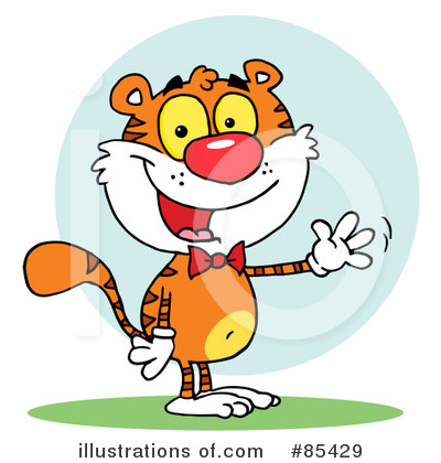 Royalty-Free (RF) Tiger Clipart Illustration by Hit Toon - Stock Sample #85429