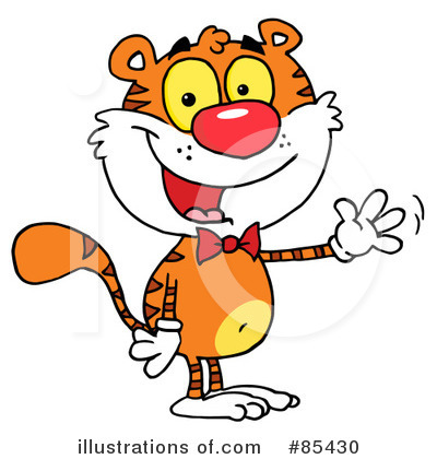 Royalty-Free (RF) Tiger Clipart Illustration by Hit Toon - Stock Sample #85430