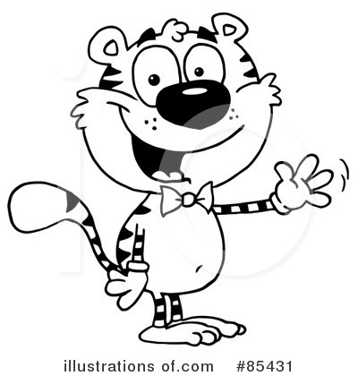 Royalty-Free (RF) Tiger Clipart Illustration by Hit Toon - Stock Sample #85431