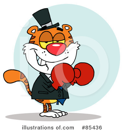Royalty-Free (RF) Tiger Clipart Illustration by Hit Toon - Stock Sample #85436