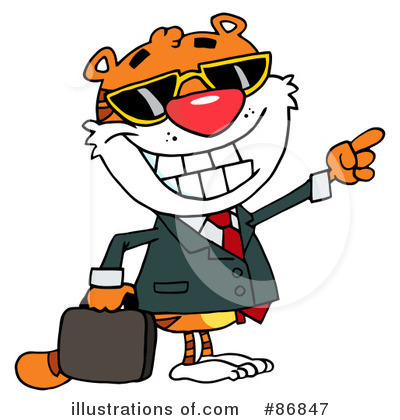 Royalty-Free (RF) Tiger Clipart Illustration by Hit Toon - Stock Sample #86847
