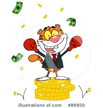 Royalty-Free (RF) Tiger Clipart Illustration by Hit Toon - Stock Sample #86850