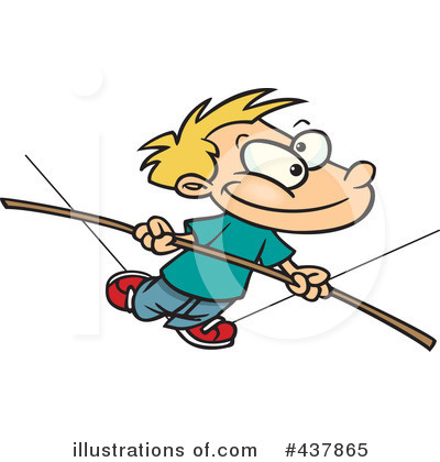 Royalty-Free (RF) Tight Rope Clipart Illustration by toonaday - Stock Sample #437865