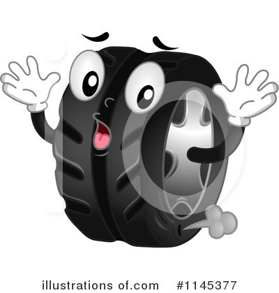 Royalty-Free (RF) Tire Clipart Illustration by BNP Design Studio - Stock Sample #1145377