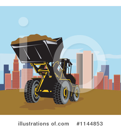 Bulldozer Clipart #1144853 by patrimonio