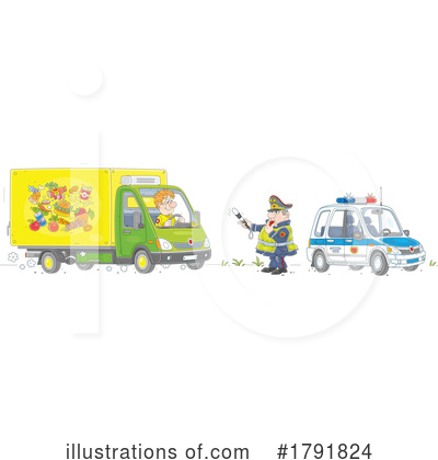 Delivery Truck Clipart #1791824 by Alex Bannykh