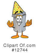 Trash Can Character Clipart #12744 by Mascot Junction