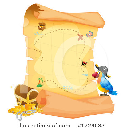 Treasure Map Clipart #1226033 - Illustration by Graphics RF