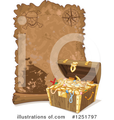 Royalty-Free (RF) Treasure Map Clipart Illustration by Pushkin - Stock Sample #1251797