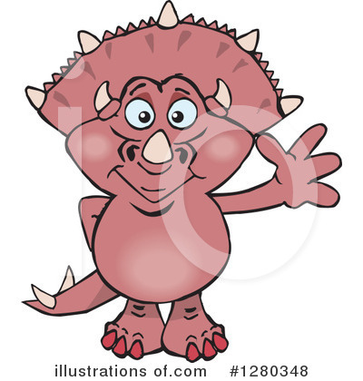 Triceratops Clipart #1280348 by Dennis Holmes Designs