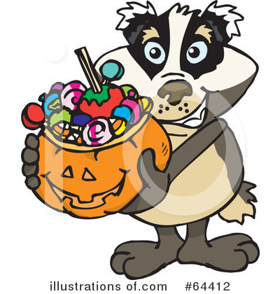 Badger Clipart #64412 by Dennis Holmes Designs