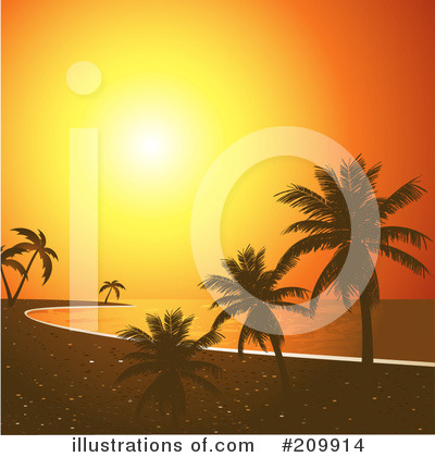 Royalty-Free (RF) Tropical Beach Clipart Illustration by elaineitalia - Stock Sample #209914