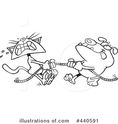 Royalty-Free (RF) Tug Of War Clipart Illustration by toonaday - Stock Sample #440591