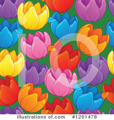Royalty-Free (RF) Tulip Clipart Illustration by visekart - Stock Sample #1201478