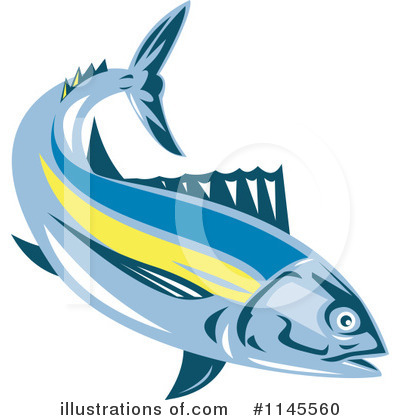 Royalty-Free (RF) Tuna Fish Clipart Illustration by patrimonio - Stock Sample #1145560