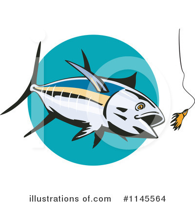 Royalty-Free (RF) Tuna Fish Clipart Illustration by patrimonio - Stock Sample #1145564