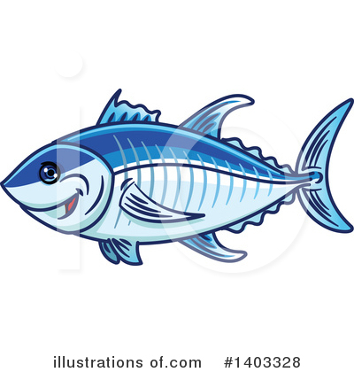 Royalty-Free (RF) Tuna Fish Clipart Illustration by Vector Tradition SM - Stock Sample #1403328