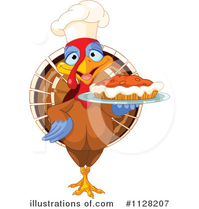Royalty-Free (RF) Turkey Bird Clipart Illustration by Pushkin - Stock Sample #1128207