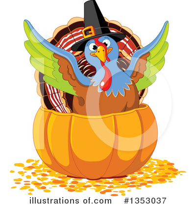 Thanksgiving Turkey Clipart #1353037 by Pushkin