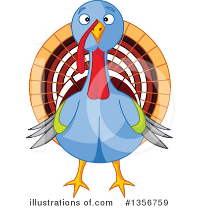 Royalty-Free (RF) Turkey Bird Clipart Illustration by Pushkin - Stock Sample #1356759