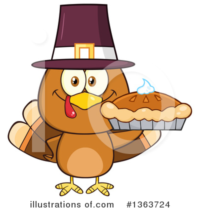 Thanksgiving Turkey Clipart #1363724 by Hit Toon