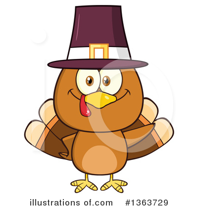 Thanksgiving Turkey Clipart #1363729 by Hit Toon