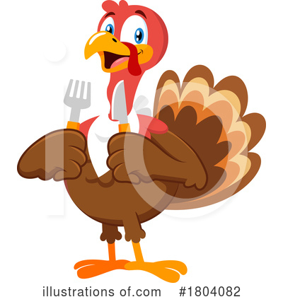 Royalty-Free (RF) Turkey Clipart Illustration by Hit Toon - Stock Sample #1804082