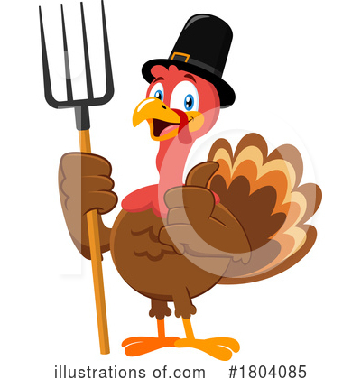 Royalty-Free (RF) Turkey Clipart Illustration by Hit Toon - Stock Sample #1804085