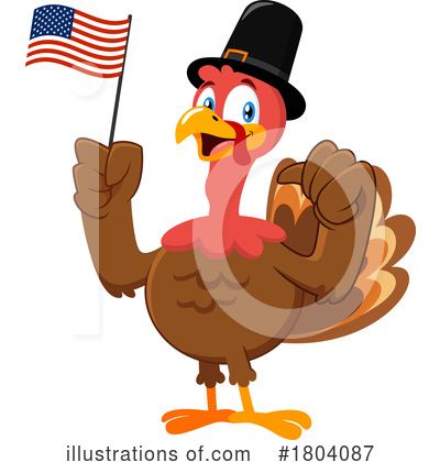 Thanksgiving Turkey Clipart #1804087 by Hit Toon