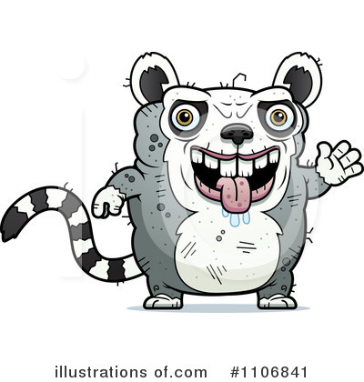 Ugly Lemur Clipart #1106841 by Cory Thoman