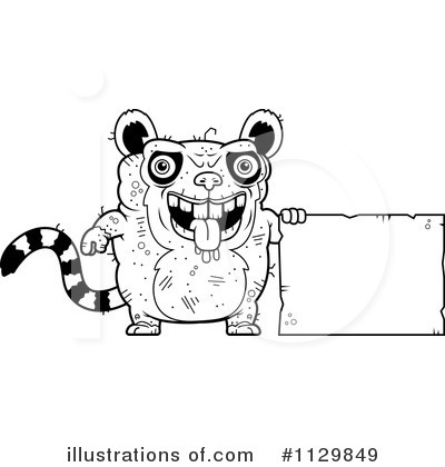 Ugly Lemur Clipart #1129849 by Cory Thoman