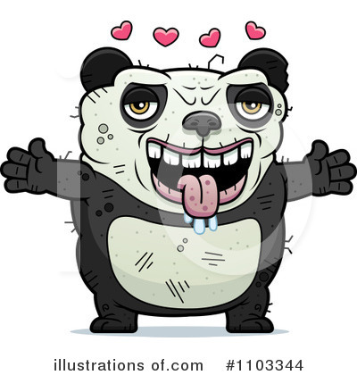 Ugly Panda Clipart #1103344 by Cory Thoman