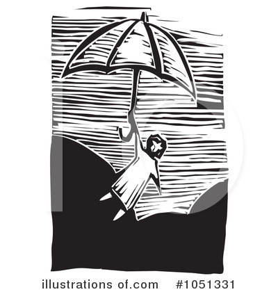 Black And White Umbrella Clip Art. Umbrella Clipart #1051331 by