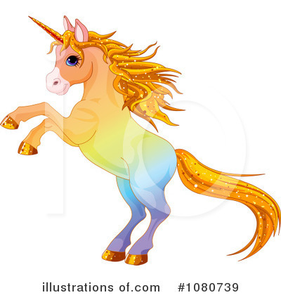 Royalty-Free (RF) Unicorn Clipart Illustration by Pushkin - Stock Sample #1080739