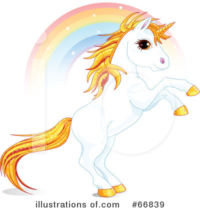 Royalty-Free (RF) Unicorn Clipart Illustration by Pushkin - Stock Sample #66839
