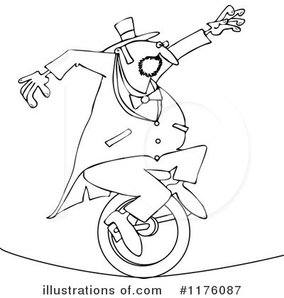 Royalty-Free (RF) Unicycle Clipart Illustration by djart - Stock Sample #1176087