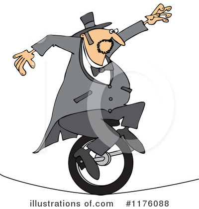 Royalty-Free (RF) Unicycle Clipart Illustration by djart - Stock Sample #1176088
