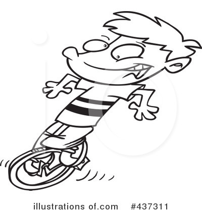 Royalty-Free (RF) Unicycle Clipart Illustration by toonaday - Stock Sample #437311