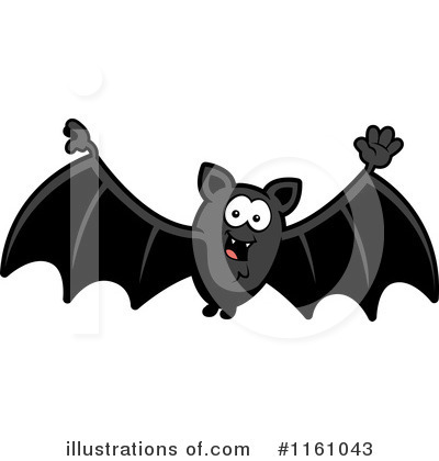 Flying Bat Clipart #1161043 by Cory Thoman