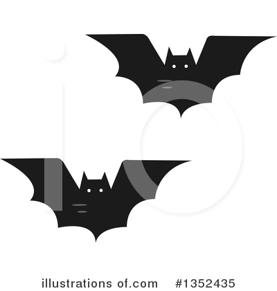 Flying Bat Clipart #1352435 by BNP Design Studio