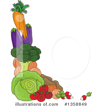 Veggies Clipart #1358849 by Maria Bell