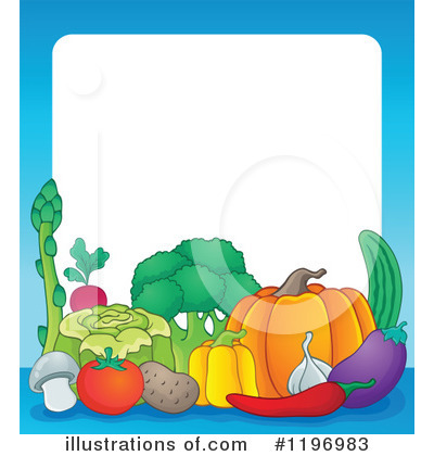 Royalty-Free (RF) Veggies Clipart Illustration by visekart - Stock Sample #1196983